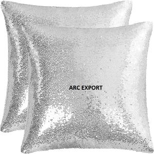 Elegant Design White Color Decorating Modern Luxury Beaded With Shiny Gold Color Line Design for Living Room Decor <b>Cushion</b> - Product Image 6