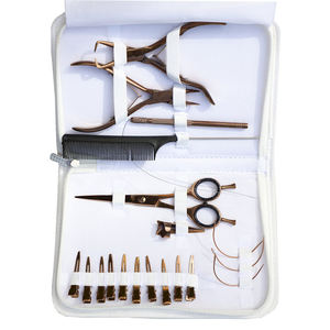 Kit de herramientas de extensión de cabello humano de nailon alto Juego de alicates de abalorios todo en uno Premium Kit de herramientas de extensión de cabello completo de acero inoxidable - Product Image 3