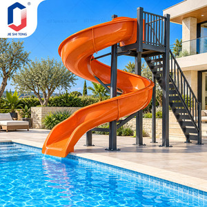 Tobogán de fibra de vidrio de tamaño personalizado para piscinas, parques acuáticos, jardines y áreas de juego al aire libre. - Product Image 6