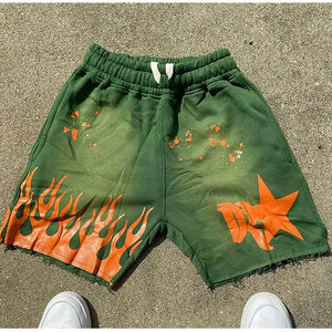 กางเกงขาสั้นผ้าฟริก์เทอร์รี่สำหรับผู้ชายกางเกงขาสั้นโอเวอร์ไซส์ลายพิมพ์โลโก้ออกแบบได้ตามต้องการ - Product Image 3