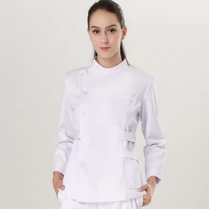 Woman Long Sleeve <b>Scrub</b> <b>Top</b> Uniforms with Collar Button Closure Uniforms for Work - Product Image 2