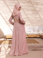 Abaya Femme à Prix Abordable, Tenue Décontractée 2025, Fabrication Usine, Nouveau Design Tendance, Couleur Personnalisable, Extensible dans les Quatre Sens, Respirante et Légère
