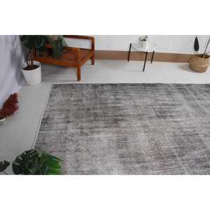 Grand tapis vintage, tapis turc 5x8,8 pieds, tapis en laine grise - Product Image 4