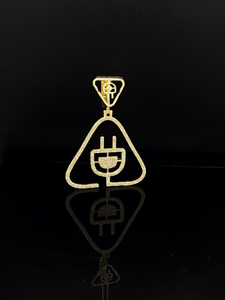 Collier pendentif hip-hop glacé en acier inoxydable plaqué argent personnalisé avec des perles de diamants - Product Image 2