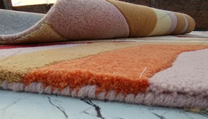 Alfombra con mechones afganos de diseño moderno, 100% lana fina, precio al por mayor, alfombra Floral con mechones a mano, Material de algodón de alta calidad - Product Image 3