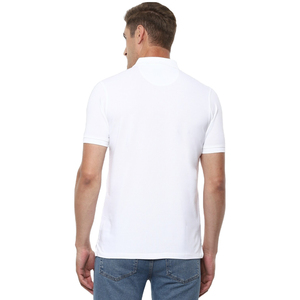 High Quality <b>Men</b> Summer Casual Knitted for <b>Shirt</b> Breathable Cotton Solid Print Customized Color Customized Design Short Sleeve - Product Image 3