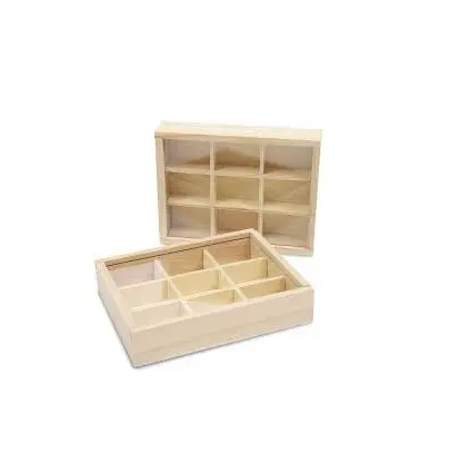 Caja de regalo Vintage de bambú de madera, alfileres hechos a mano, reciclable, tamaño personalizado, precio barato con venta, 100%