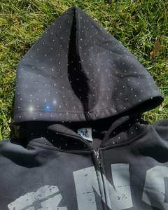 Sudaderas con capucha personalizadas Hip Hop Sudadera con capucha de manga larga con capucha Impresión Moda Pullover Personalizar Oversize 400GSM 65 Algodón 35 poliéster - Product Image 4