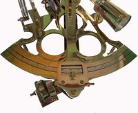 Sextant nautique marin en laiton de 8 "| Instrument d'artisanat en métal à collectionner Astrolabe maritime pour la navigation des navires et la décoration nautique