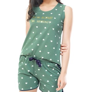 Ensembles de vêtements de détente personnalisés 2 pièces pour femmes, débardeur côtelé en coton confortable, shorts, leggings, vêtements de détente, ensemble de shorts d'été pour femmes deux pièces - Product Image 6