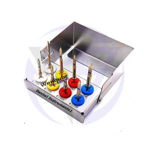 Kit de forets dentaires 5 pièces perceuses à implants longs avec support de fraise gratuit Perceuse en titane noir Instruments chirurgicaux supérieurs - Product Image 2