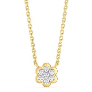 Collar de tenis de diamante cultivado en laboratorio de corte redondo, joyería de diamantes ecológica para esposa, collar de boda de oro blanco de 14K CVD - Product Image 3