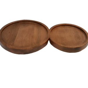 ชุดจานเสิร์ฟ2ชิ้นจานสำหรับวางบนโต๊ะในบ้านโรงแรมจานเสิร์ฟอาหารธรรมชาติดีไซน์ใหม่ล่าสุด - Product Image 1