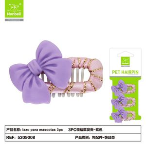 Lot de 3 pinces à cheveux nœud papillon pour animaux de compagnie, accessoires de toilettage pour chiens et chats, nœuds de haute qualité pour animaux - Product Image 1
