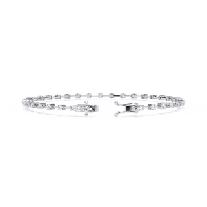 Magnifique bracelet et jonc en or 18 carats avec diamants de laboratoire, accessoire de bijouterie luxueux - Product Image 1