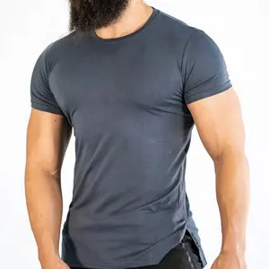 T-Shirt a manica lunga personalizzata semplice da Yoga con maniche lunghe traspirante da palestra ad asciugatura rapida e semplice da ginnastica per ginnastica T-Shirt da uomo molto economica