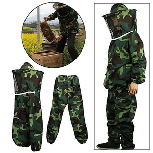 Trajes de Protección para Apicultores de 2 Piezas, Impermeables, Reflectantes, de Poliéster Verde Militar, Unisex, Tipo Overol - Product Image 2