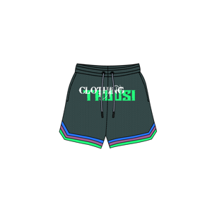 Pantalones Cortos de Malla de Poliéster Antiarrugas para Hombre, Estilo Urbano, Cintura Elástica Sólida, Básicos, con Estampado Frontal Personalizado, de Secado Rápido - Product Image 5