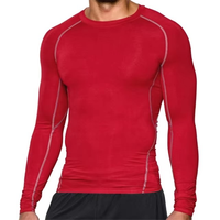 Camiseta de Compresión Reversible Estampada de Talla Grande, Ecológica, para Gimnasio, Running, Secado Rápido, Manga Larga, para Hombre