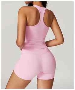 Ensemble de vêtements de sport deux pièces pour femmes débardeur et legging pour le fitness vêtements d'entraînement personnalisés OEM pour femmes Yoga Se - Product Image 3