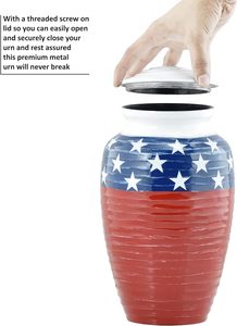Urnas de aluminio de cremación para cenizas Urna de metal funeraria para adultos - Product Image 5