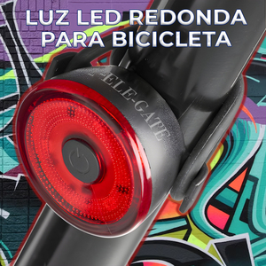 Luz LED Redonda Impermeable para Bicicleta, Luces Delanteras y Traseras de Plástico, Fácil Montaje - Product Image 4