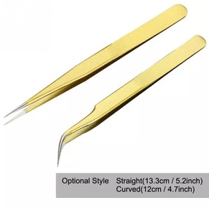 Pinzas de extensión de pestañas Enhance Your Beauty Pro para pestañas individuales curvas y rectas de Gray Rocks - Product Image 2