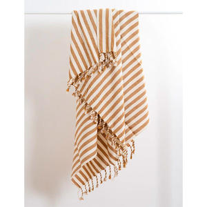 ผ้าขนหนูอาบน้ำ peshtemal hammam ผ้าฝ้ายมัสลิน90x180ซม. 400gr สีปลาแซลมอนจาก turkiye - Product Image 2