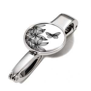 Clip per Borse Personalizzate con Fiori Neri, Ganci Personalizzati per Borse - Product Image 3