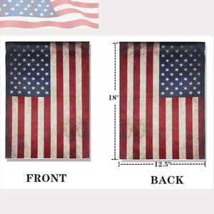 Paquete de 2 Banderas Patrióticas Americanas con Diseño de Té Derramado para Jardín - Día de la Independencia de EE. UU. 4 de Julio, Doble Cara, para Celebrar al Aire Libre en el Patio - Product Image 4