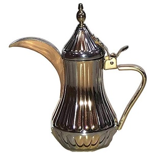 Brass Metal Coffee <b>Tea</b> <b>Pot</b> Dallah Customized Arabic Coffee Dallah <b>Sets</b> Coffee <b>Pot</b> Cawa Cups Base <b>Sets</b> Long Spout Dallah <b>Tea</b> <b>Pot</b> - Product Image 5