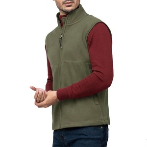 Street Wear 100% Cotton <b>Gilets</b> Front Zipper Utility <b>Fleece</b> WInter Vest <b>Men</b> Custom Design and Embroidery Logo <b>gilets</b> Vests - Product Image 4
