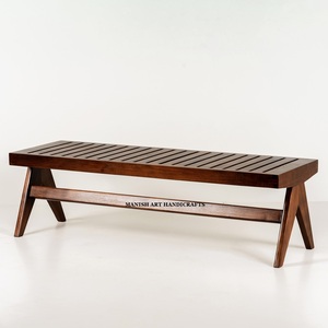 Vente chaude de haute qualité solide Antique luxe Design moderne entrée Gym jardin parc Patio centre commercial extérieur banc en bois personnalisé - Product Image 1