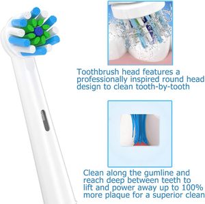 Nano-Silver Infused <b>Round</b> Toothbrush Head Refills Generic for Oral Bs Electric <b>Brush</b> Heads Wholesale OEM Factory - Product Image 4