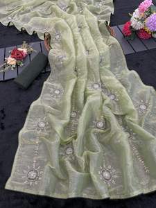 Saree de seda Kerala suave de primera calidad con hermosas lentejuelas y brocas Khatli estirables para todo el trabajo, incluido el borde de tuberías para adultos - Product Image 2