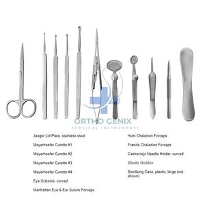 Base Instrumentos quirúrgicos Manual de acero inoxidable 12PCs Chalazion Juego de instrumentos para cirugía oftálmica Esterilización Alta - Product Image 1