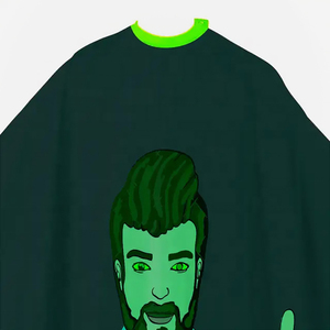 Capas de peluquero personalizadas de poliéster y nailon ajustable, logotipo de salón de belleza, paños de corte de peluquería, sin pelo pegajoso, logotipo impreso para el cabello - Product Image 6