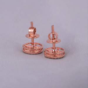 Eleva tu look diario con estos diamantes cultivados en laboratorio de oro rosa de 14 quilates, sencillos pero elegantes. - Product Image 2