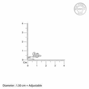 <b>Silver</b> Dhanyatha Diamond <b>Toe</b> <b>Rings</b> for Wedding and Gift Occasions - Product Image 2