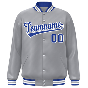 แจ็กเก็ตเบสบอลแฟชั่นใส่ได้ทั้งชายและหญิงแจ็กเก็ตเบสบอลผ้าโพลีเอสเตอร์ซับในผ้ากำมะหยี่ปักลาย - Product Image 4