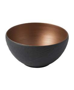 Bol de service en fer noir mat plat en métal élégant idéal pour les repas contemporains buffet traiteur restaurant servant un décor festif - Product Image 6