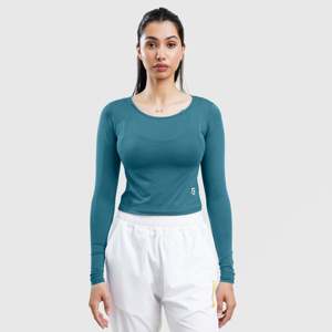 T-shirt en tricot à manches longues Teal W024 pour l'entraînement - Product Image 2