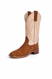 Bottes de cowboy artisanales en cuir véritable suédé de qualité supérieure, détails brodés, semelle durable et respirante, douces, chaudes et élégantes - Product Image 3