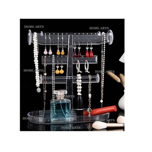 Présentoir à bijoux en acrylique pour femmes à 2 niveaux, forme et taille personnalisées, présentoir de bijoux de la meilleure qualité - Product Image 3