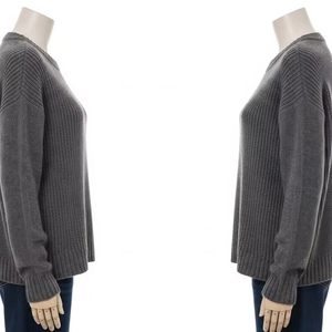 Pull en laine mélangée pour femmes, tricot plat, doux, chaud, confortable, vêtements d'hiver, tenue décontractée pour un usage quotidien en extérieur - Product Image 5