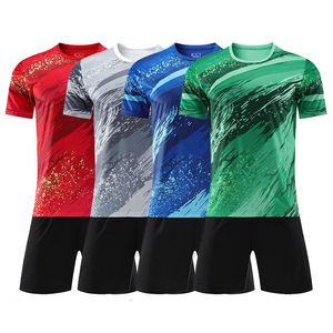 OEM personalizado fútbol Jersey conjunto de fútbol Venta caliente de primera calidad uniforme Kit de manga corta de corte automático frente sólido - Product Image 3