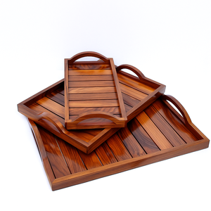 Bandeja de madera para servir para té, bebida, aperitivos, desayuno, tablas para servir, vajilla de cocina, bandeja para servir hecha a mano, tablas - Product Image 1