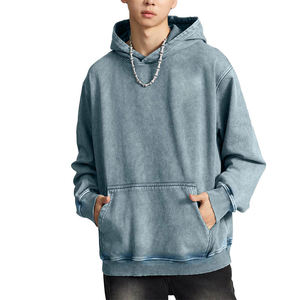 Fabricants de vêtements de qualité supérieure, prix de gros, sweats à capuche pour hommes, lavage à l'acide, logo personnalisé, sweats à capuche lavés à l'acide - Product Image 2