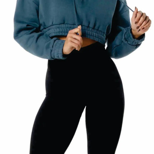 Venta caliente mujeres sudaderas con capucha Slim Fit Plus Size Hooded Plain sudadera 100% algodón logotipo personalizado pulóver térmico mujeres Sudadera con capucha - Product Image 5