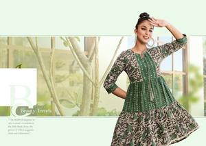 Fancy <b>Top</b> Kurtis Pure Cotton Print Embroidery Work Collection for wholesale - Product Image 5
